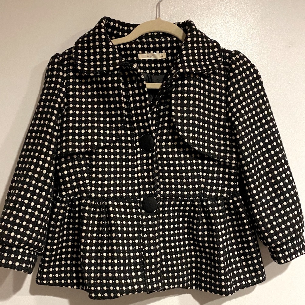 Anthropologie hazel GU cropped tweed peplum jacket